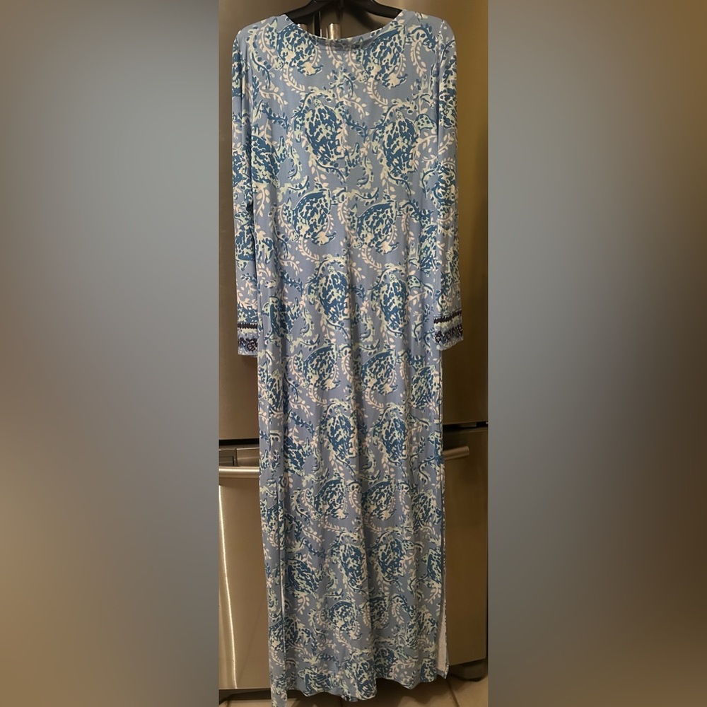 LILLY PULITZER BLUE PERI FAYE UPF-50 MAXI DRESS SIZE L MSRP $198.00 NWT - Picture 6 of 11